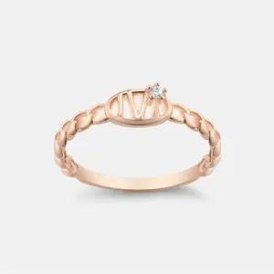 [주문제작][메트로시티 주얼리] 아넬로 14K 로즈 링 A223GR3002R4A