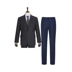 [하프클럽/BY파크랜드]울100 윈도우 체크 스트레치 정장 세트-AA0SN314_AA0PS314