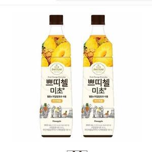 쁘띠첼 미초 파인애 플 900ml X2개묶음 식초음료 흑초 복숭아 청포도 딸기