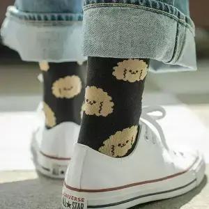 [5켤레] 여성 푸들푸들 패션 중목 양말 4컬러