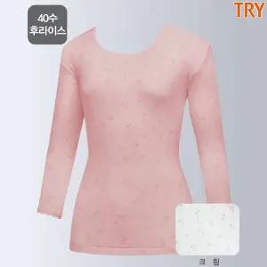 트라이 여성 내복 패션7부 내의 상의 순면 100800