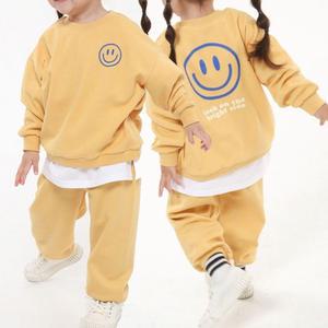 국산 스마일 노랑 유아동 상하복 세트 어린이집 유치원 편한 등원복