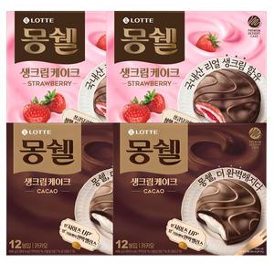 몽쉘 카카오 408g 12입 + 딸기 각 2박스씩