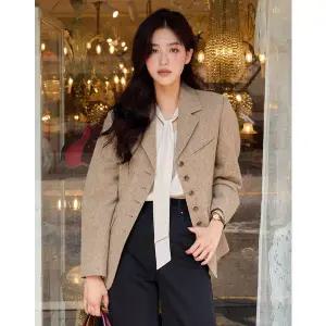 [올리브데올리브](신세계 사우스시티) [On-line exclusive] 콩단추 타이 블라우스 OH5XB147G