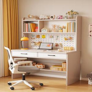 책상 데스크 사무용컴퓨터 책장일체형 타공보드 수납형 책장 조립식 공부방 공부테이블