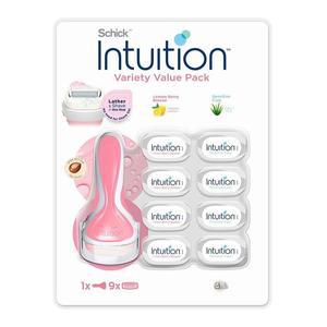 쉬크인튜이션제모기 세트 기1 + 날9 쉬크인튜이션버라이어티밸류팩(핸들1+리필9) 코스