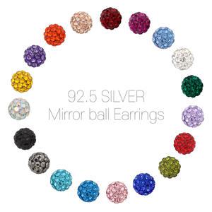 [미니아트] 92.5 실버 컬러 큐빅 미러볼 6mm 은귀걸이 19종