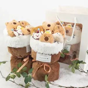 [청년리빙]선물용 카피바라 인형꽃다발