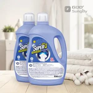 슈퍼딥큐 액체세탁세제 3L 2개입 액체형 대용량 드럼용 일반용 통돌이 세탁기
