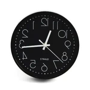 원형 벽시계 20cm 블랙 화이트 베이직 장식 예쁜 모던 (WFHS1QW)
