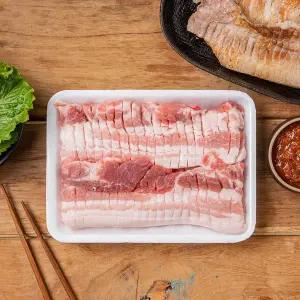 [더느림+] 무항생제 두툼 칼집 삼겹살 (100g)