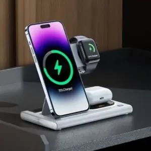 고품질 폴딩4in1애플용고속무선충전기화이트워치충전기 (WFHWO31)