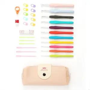 코바늘 손뜨개 6종 인디핑크 레이스 논슬립 바늘 (WFHK74F)