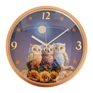 해바라기부엉이 골드 벽시계 WFGC8O8