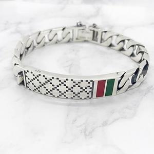 레인보우 10mm 은팔찌 도톰한 고급 명품 커플 925실버 세련된