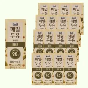 매일두유 99.9 식물성 단백질 설탕무첨가 190ml 24팩 2박스