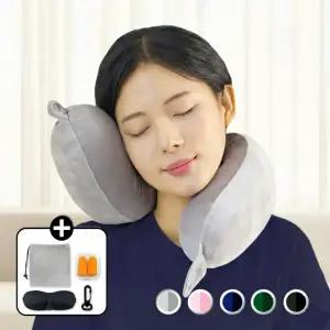 지티스 접히는 기내용 목베개 양면 여행용 목쿠션 다용도 차량용