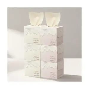 휴홈 무표백 보습 대나무 로션 티슈 미니 250매 6입