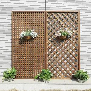 테라스 방부목 울타리 정원 화단용 나무 격자 펜스 벽면 가림막