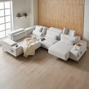 알토 모션소파 리클라이너 5인용 코너형 패브릭 고급형 (콘솔박스 일반형 제외)[무료배송]