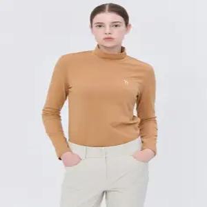 [헤지스 골프 여성] [24FW] WWTS4D773CM 가격인하스테디셀러하이넥 로고 긴팔티