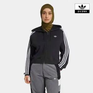 [아디다스오리지널스](하남점)[아디다스코리아공식] 아디컬러 3스트라이프 숏 지퍼 후디 [JX5280]
