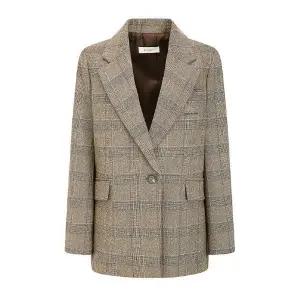 [JJ지고트](대구신세계)울체크 백 버튼 투버튼 재킷 GPAA0JKJ21