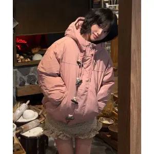 코드그라피 CGP 더플 후드 패딩_페일 핑크 726797