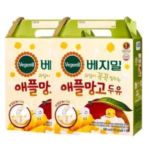 베지밀 과일이 꼭꼭 씹히는 애플망고 두유 190ml 32팩