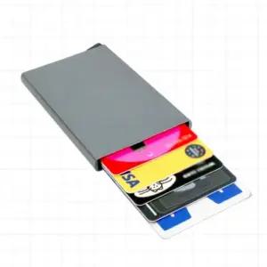 카드홀더 반자동 슬라이딩 지갑 여행 그레이 카드홀더 반자동 슬라이딩 그레이