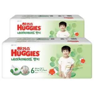 하기스 2024 네이처메이드 팬티 6단계 남아, 76매, 2팩