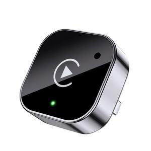 2-in-1 무선 카플레이 및 안드로이드 오토 어댑터, 플러그 앤 플레이 동글, 유선을 무선으로 변환, 빠른 자동 연결, 지연 없음, USB/USB-C 포트(블랙)를 갖춘 안드로이드용 컴팩트 디자인(블랙)