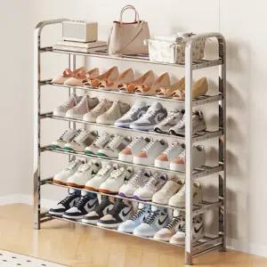 [6단] 다용도 현관 신발정리대 철제 수납 신발정리 선반 수납장 80