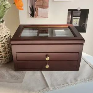 원목 보석함 악세사리보관함 귀걸이 목걸이 반지 정리함 주얼리박스 케이스 2단