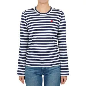 [꼼데가르송](김해점) 미니 레드와펜 스트라이프 여성 긴팔 티셔츠 AZ T207 051 1