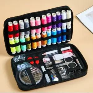 J2K 반짇고리함 바느질 키트 실 바늘 세트 휴대용 98P