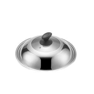 28/30/32/34/36/38CM 스테인레스 스틸 보이는 범용 ANTI 냄비 내열성 커버 검정색 플라스틱 뚜껑 SCALDING 손잡이