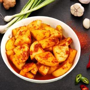 꼬깔산김치 고춧가루 속재료까지 100% 국산 아삭 석박지 - 3kg