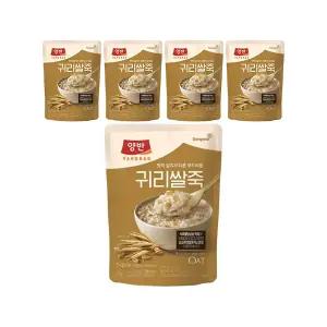 [소비기한 임박] 양반 귀리쌀죽 파우치 400g, 5개