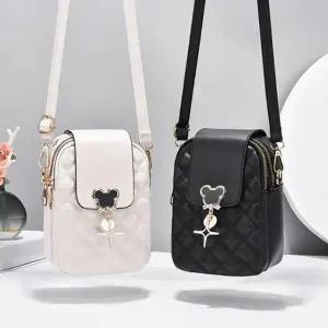 베어 포인트 퀼팅 짜임 미니 크로스백