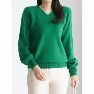 [하프클럽/모리스커밍홈]볼륨 퍼프소매 나그랑 브이넥 니트_M2410KN150D