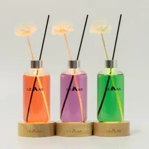 [르마스] 빛을 품은 LED 디퓨저 250ml 택1 + 무드등 1개+ 스틱(중 5개)+꽃장식(2개)