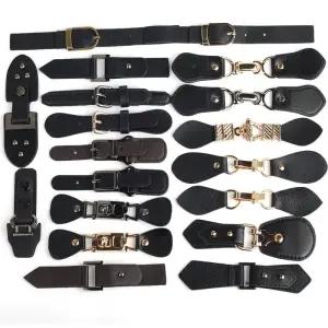 스타일리시 버클 벨트 단추 가죽 셀프 재킷 코트 부자재