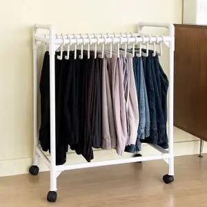 이동식 행거 튼튼한 드레스 수납 바지 행거 옷걸이 원룸 거치대 수납함 세탁실 정리대 보관함