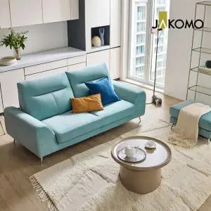 [자코모] 드바인 3인 젠위브 패브릭 소파+스툴