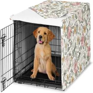 스위트 조조 디자인 36인치. 중간 크기의 개 상자 커버(보호 빈티지 플로럴) 애완동물 케이지 개장