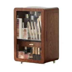 원목 화장품 정리함 수납 향수 소품 정리대 트레이 립스틱 선반 빈티지 다용도 레트로 미니