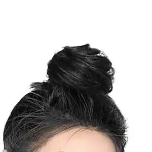 올림머리 가발 밴드 블랙 헤어스타일링 단아한