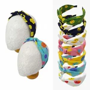 스마일 컬러풀 추천 리본 넓은 꾸안꾸 와이드 머리띠