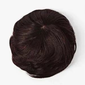 인모 정수리가발 브라운 헤어스타일링 탈부착